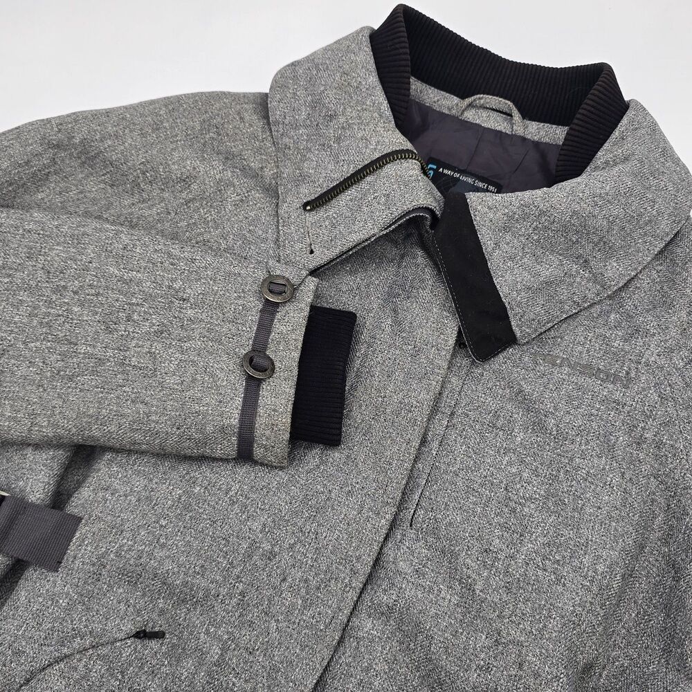 Tenson 51 Coat MPC Women's 38 Gray Herringbone Trench Sweden Outdoors
